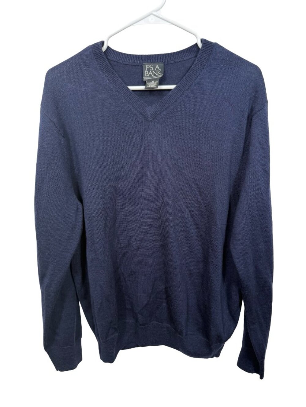 Jos A Bank Executive Collection Merino Wool Blend Sweater Mens Medium Blue Soft